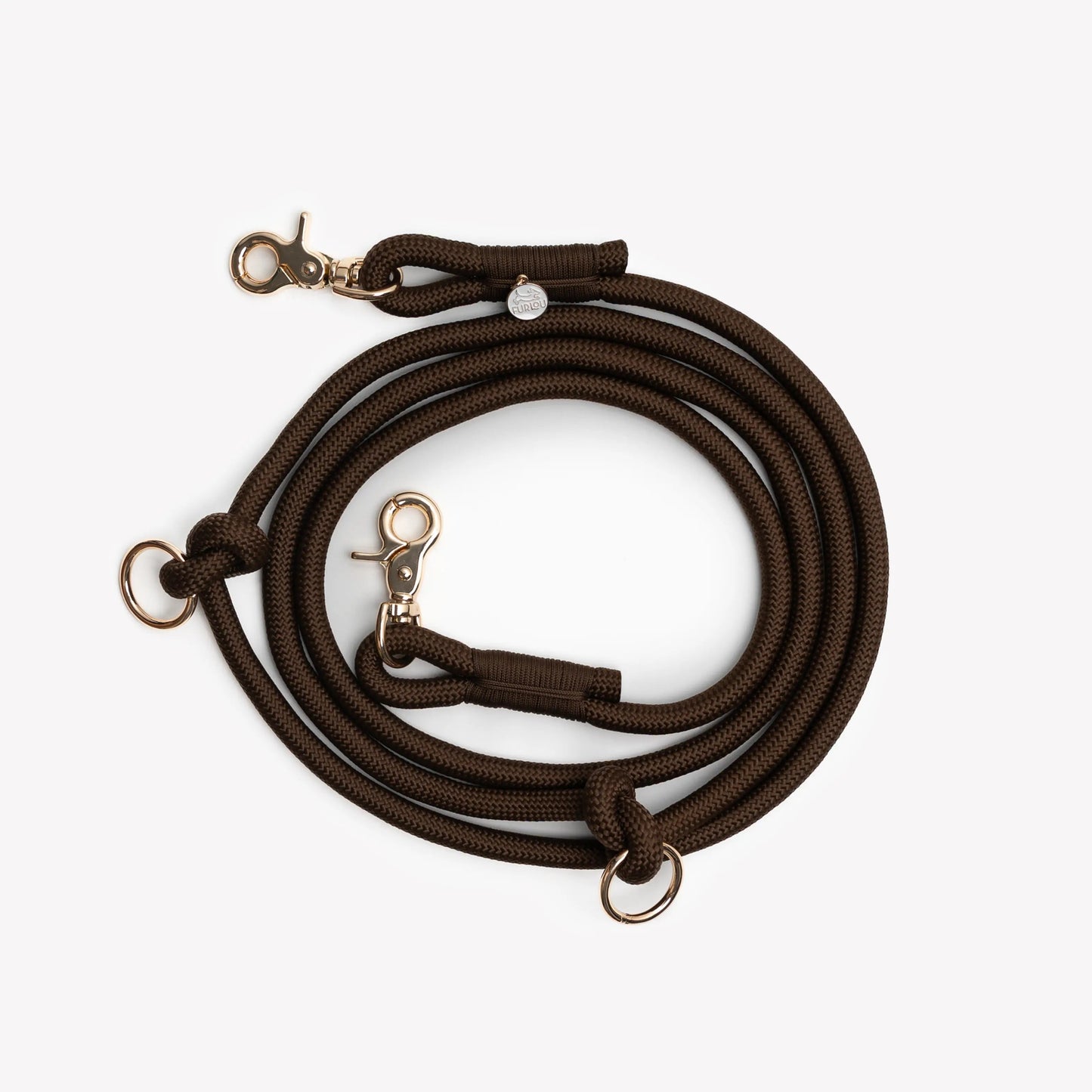 'Brown' - Hands Free Braided Leash FURLOU