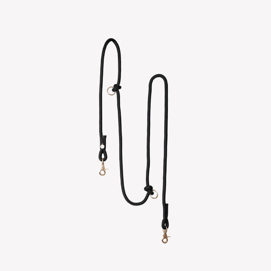 'Black' - Hands Free Braided Leash FURLOU