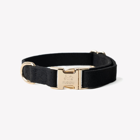 'Black' - Canvas Dog Collar FURLOU