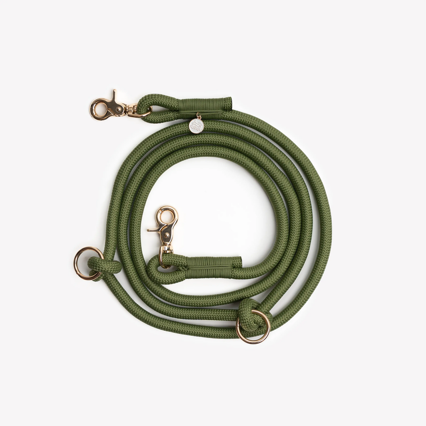 'Green' - Hands Free Braided Leash FURLOU