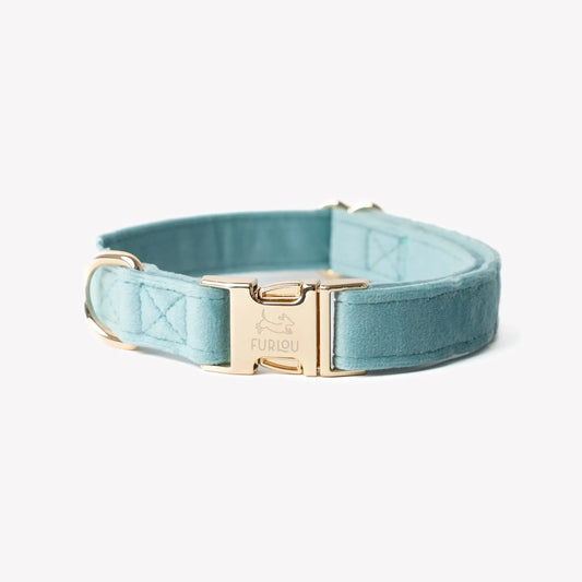 'Blue' - Velvet Dog Collar FURLOU