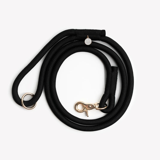 'Black' - Braided Rope Leash FURLOU