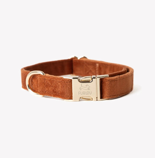 'Clay' - Velvet Dog Collar FURLOU