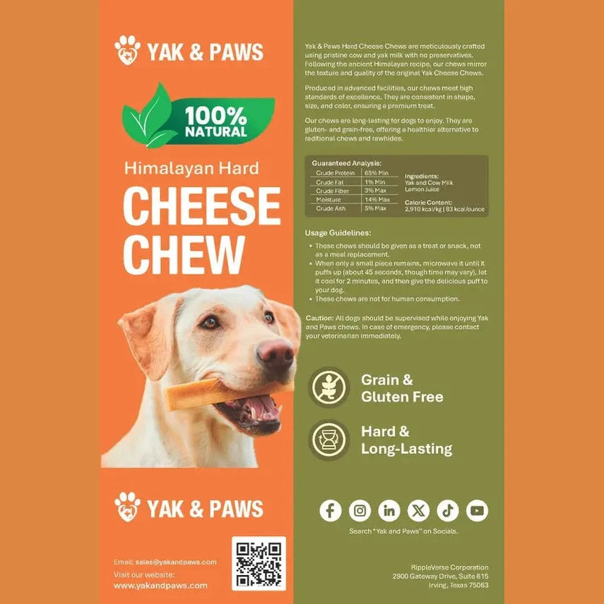 Yak Cheese Chews 100% Natural - 5 lb-K9 Outdoors
